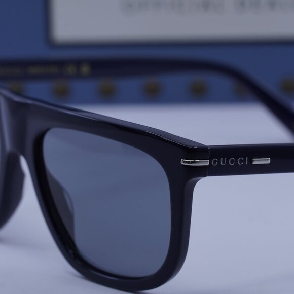 Gucci GG1726S 003 Square Sunglasses - Shiny Blue/Grey - Picture 4 of 11